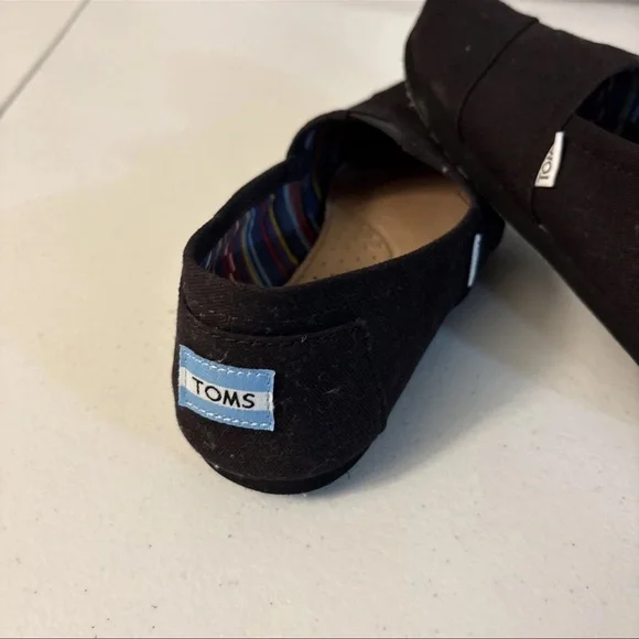 TOMS Shoes Women's Alpargata Classic Comfort Slip-On Canvas Flats Black Fabric 9 - Picture 12 of 14